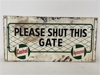 Original CASTROL Please Shut The Gate Screen
