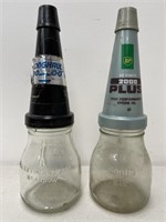 2 x Oil Bottles Inc Ampol & BP