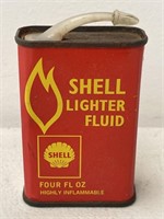 SHELL 4oz Lighter Fluid Tin