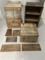 Assorted Depression Era Furniture & Timber Crates
