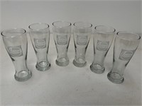 6 x CASTROL Beer Glasses
