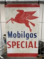 Original MOBILGAS SPECIAL Enamel Sign - 300 x 500