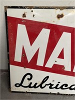 Original CALTEX MARFAX LUBRICATION Enamel Sign -
