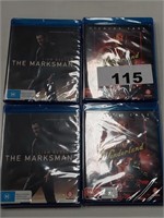 4 Assorted Blu-Ray DVD's