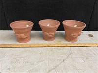 POTTERY POTS WITH RABBITS