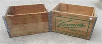 Pair of Vintage Vernors Wood Crates.