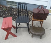Wood Chair, Outdoor Stand, End Table, Picnic