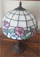 "Tiffany" Style Stainglass Lamp. Stands 20" Tall.