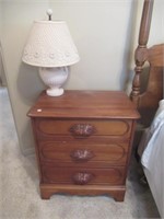 3-Drawer Nightstand. Measures 24"H x 22"W x 14"D.