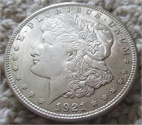 1921 Morgan dollar.