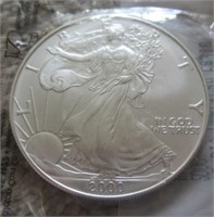 2000 UNC Silver American eagle.