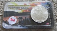 2001 UNC $1 silver American eagle.