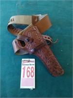 Tooled Holster & Plain Belt