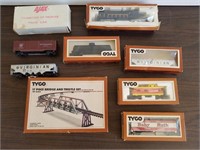 (9) Train Cars And Accessories