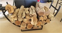 40" x 24" Log Holder With Logs