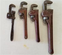 Set Of 4 Pipe Wrenches