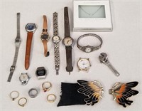 Mixed Lot Of Costume Jewelry And Watches