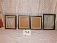 3 8" X 10" Wood Picture Frames And 1 11"  14"
