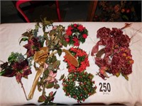 Small Christmas Wreaths And Christmas Silks