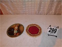 1 Norman Rockwell Plate And 1 Other Plate (Bsmnt)