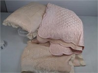 Silk pillow, case and throw