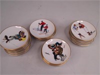 Mini Norman Rockwell vintage plates.  Appear in