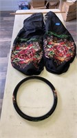 Ed hardy seat covers and steering wheel cover