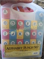 alphabet punch set in case