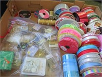 large amount rolls of ribbons