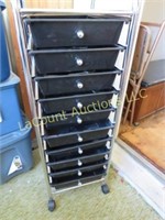 metal wheeled rack w pull out trays