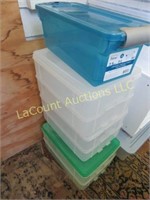 stack small storage totes bins great condition