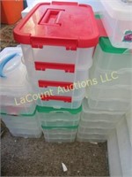 many small storage totes bins for smalls crafts