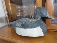 vintage wood carved duck decoy