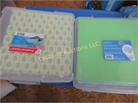 2 containers 12" x 12" scrapbooking paper assorted