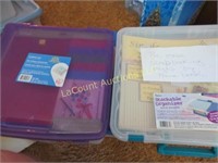 2 containers 12" x 12" scrapbooking paper assorted