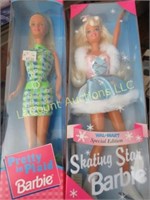2 Barbie dolls Skating Star Pretty In Plaid
