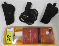 Lot - (3) Gun Holsters & Rifle Cleaning Kit