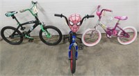 Lot - (3) Misc. Kids Bikes