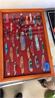29 Collectors Knives in Display Case