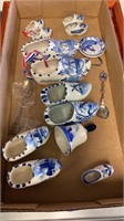 Ceramic Dutch Clogs Blue and White