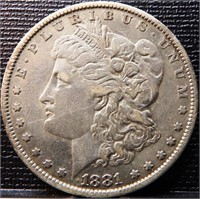 1881 Morgan Silver Dollar Coin