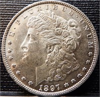 1897 Morgan Silver Dollar Coin