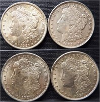 (4) 1921-P Morgan Silver Dollar Coins