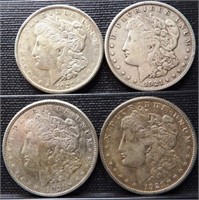 (4) 1921-S Morgan Silver Dollar Coins