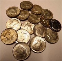 (16) 1964 Kennedy Silver Half Dollar Coins