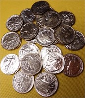 (25) Walking Liberty Silver Half Dollars