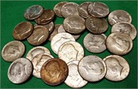 (28) 40% Silver Kennedy Half Dollars