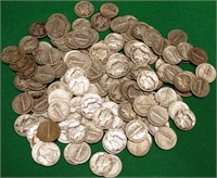 (150) Unsearched Silver Mercury Dimes