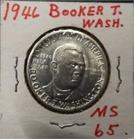 1946 Booker T. Washington 90% Silver Half Dollar