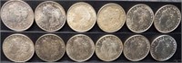 (12) 1921-P Morgan Silver Dollar Coins